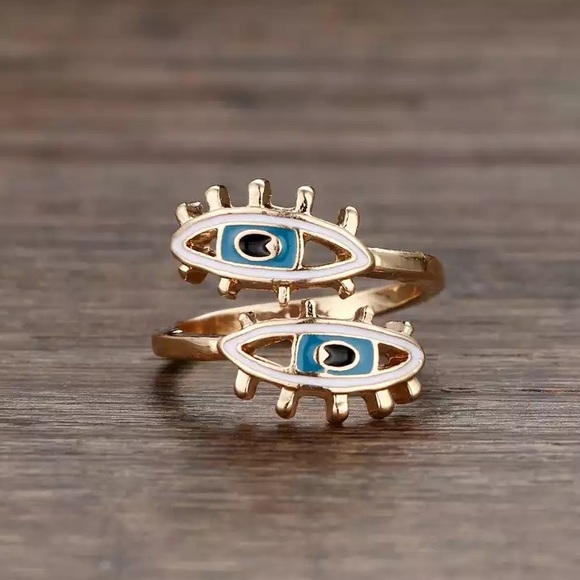 β¨Evil eye gold ring π§Ώ - Picture 2 of 5